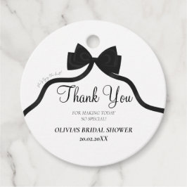 Etiquetas Para Lembrancinhas Laço preto ela está se casando favor de chá de pan