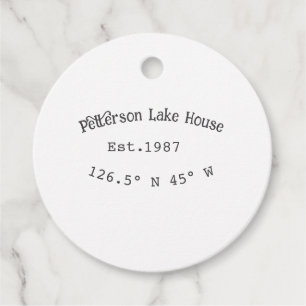Etiquetas Para Lembrancinhas Lago House ets. Data ano em que as coordenadas per