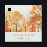 Etiquetas Para Lembrancinhas Laranja Enferrujado Amarelo Outono Queda Árvore Ch<br><div class="desc">Para qualquer outra personalização ou outros itens correspondentes,  por favor,  sinta-se à vontade para entrar em contato comigo em yellowfebstudio@gmail.com</div>