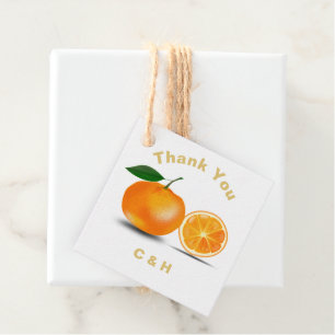 Etiquetas Para Lembrancinhas Laranjas da Flórida & Flor Personalizadas