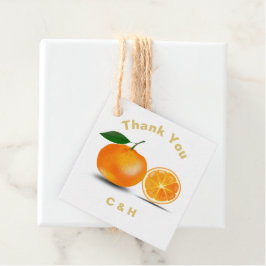 Etiquetas Para Lembrancinhas Laranjas e Flores Personalizadas