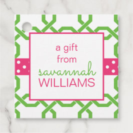 Etiquetas Para Lembrancinhas Latice & Grosgrain Presente Personalizado ou Marca