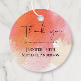 Etiquetas Para Lembrancinhas LeahG Casamento Simples Laranja Vermelho Folhas Aq