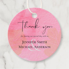 Etiquetas Para Lembrancinhas LeahG Orçamento Casamento Rosa Água Abstrata Pêsse