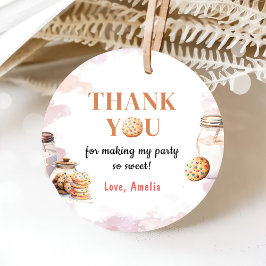 Etiquetas Para Lembrancinhas Leite e Cookies Primeira Festa de aniversário