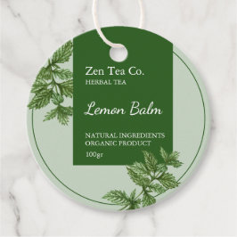 Etiquetas Para Lembrancinhas Lemon Balm Herbal Tea Business Tag