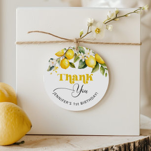 Etiquetas Para Lembrancinhas Lemon cítrico festa de aniversário obrigado