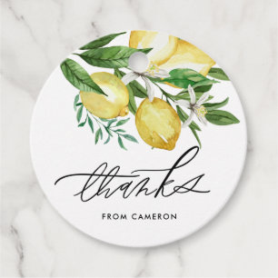 Etiquetas Para Lembrancinhas Lemon e Flores de Verão Baby Shower Obrigado