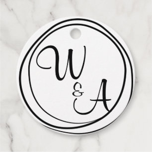 Etiquetas Para Lembrancinhas Letras Monograma com