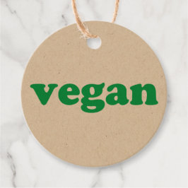Etiquetas Para Lembrancinhas Letras verdes "vegan", brancas ou castanhas