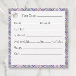 Etiquetas Para Lembrancinhas LÍLAC ARGYLE KNIT 2" Marcas de Fios Quadrados