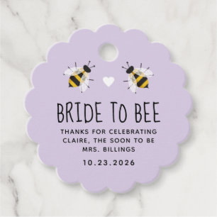 Etiquetas Para Lembrancinhas Lilac Noiva para Bee Honey Favor Tag