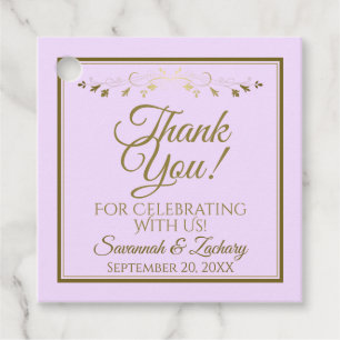 Etiquetas Para Lembrancinhas Lilac Purple E Dourado Casamento Simples Chic Obri