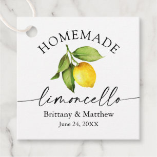 Etiquetas Para Lembrancinhas Limão de Aquarela de Limoncello