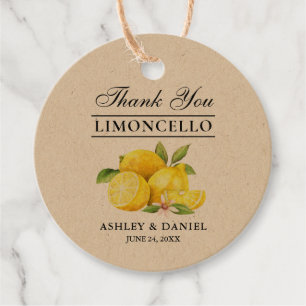 Etiquetas Para Lembrancinhas Limões de Aquarela Limoncello