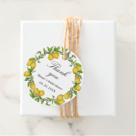 Etiquetas Para Lembrancinhas Limões de aquarela obrigado de fundo verde você pr