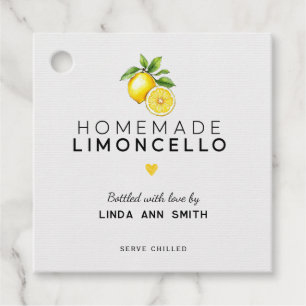 Etiquetas Para Lembrancinhas Limoncello Caseiro Engarrafado Personalizado
