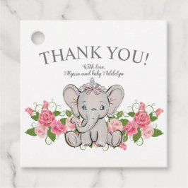 Etiquetas Para Lembrancinhas Linda Princesa Elefante Bebê Menina Chuveiro Obrig