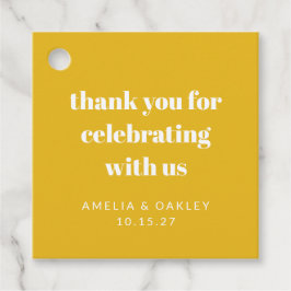 Etiquetas Para Lembrancinhas Lindo Agradecimento Amarelo Personalizado para Chu