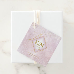 Etiquetas Para Lembrancinhas Linhas Finas Dourado Casamento Abstrato V2 Mauve I