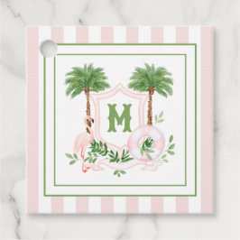 Etiquetas Para Lembrancinhas Listras de Cabana Palm Beach Monograma Crest