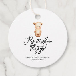 Etiquetas Para Lembrancinhas Little Bear Pop quando ela estoura chá de bebê