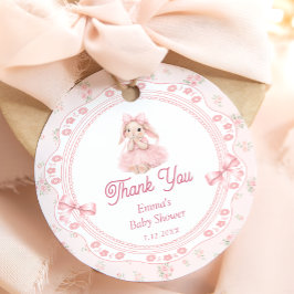 Etiquetas Para Lembrancinhas Little Bunny Pink Baby Shower Thank you