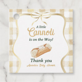 Etiquetas Para Lembrancinhas Little Cannoli Neutral Beige Italian Baby Shower
