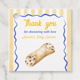 Etiquetas Para Lembrancinhas Little Cannoli Yellow Blue Italian Baby Shower
