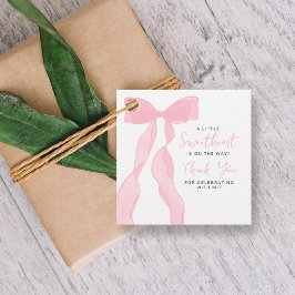 Etiquetas Para Lembrancinhas Little Sweetheart Elegant Pink Bow Baby Shower