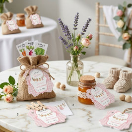 Etiquetas Para Lembrancinhas Locally grown Pink girlbaby shower  Baby sprinkle 
