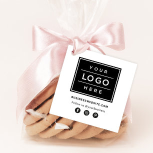 Etiquetas Para Lembrancinhas Logotipo Branco Personalizado de Empresa na Página