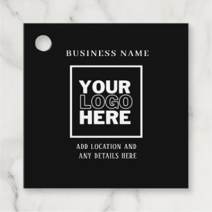 Etiquetas Para Lembrancinhas Logotipo comercial personalizado preto e branco