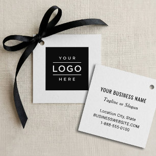 Etiquetas Para Lembrancinhas Logotipo Comercial Personalizado Tagline Quadrado 