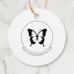Etiquetas Para Lembrancinhas Logotipo da Borboleta Preta