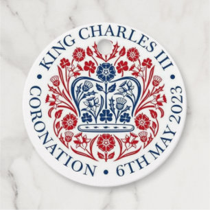 Etiquetas Para Lembrancinhas Logotipo da coroação King Charles III