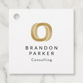 Etiquetas Para Lembrancinhas Logotipo Dourado profissional simples em preto