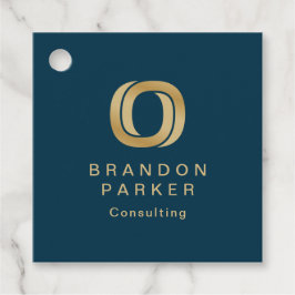 Etiquetas Para Lembrancinhas Logotipo Dourado profissional simples em preto