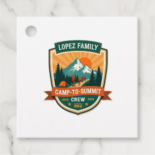 Etiquetas Para Lembrancinhas Lopez Family Campo-ao-Cume da Tripulação Vintage C