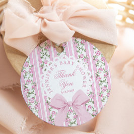Etiquetas Para Lembrancinhas Love Shack Baby Coquette Pink Bow Thank you