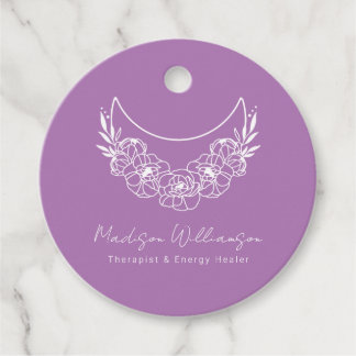 Etiquetas Para Lembrancinhas Lua do Crescente Minimalista Moderna e Psíquica Es