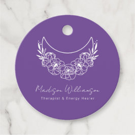 Etiquetas Para Lembrancinhas Lua do Crescente Minimalista Moderna e Psíquica Es