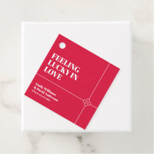 Etiquetas Para Lembrancinhas Lucky in Love Crimson Red Weding