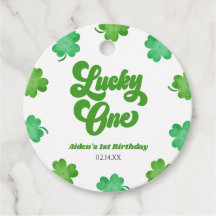 Lucky One Green Shamrock Clover 1st Birthday Party