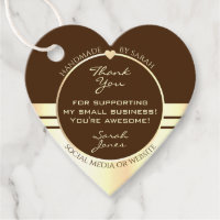 Luxury Brown e Dourado pacote de produtos Obrigado