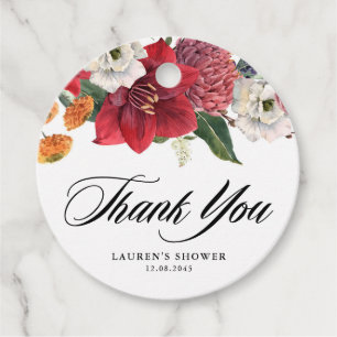 Etiquetas Para Lembrancinhas Mãe e Amaryllis Botânicos Obrigado