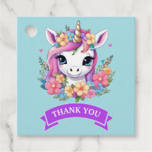 Magical Baby Unicorn with Flowers