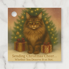 Etiquetas Para Lembrancinhas Maine Coon Cat Christmas  | Funny Holiday 
