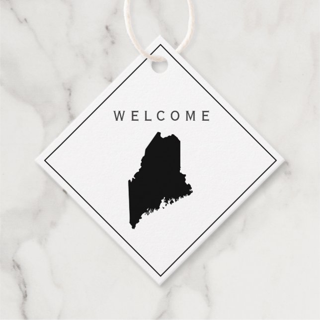 Etiquetas Para Lembrancinhas Maine Welcome Bag Gift Tag for Wedding Weekend (Frente)