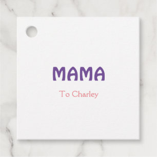 Etiquetas Para Lembrancinhas Mamãe feliz mãe retro roxo adicione o nome texto v
